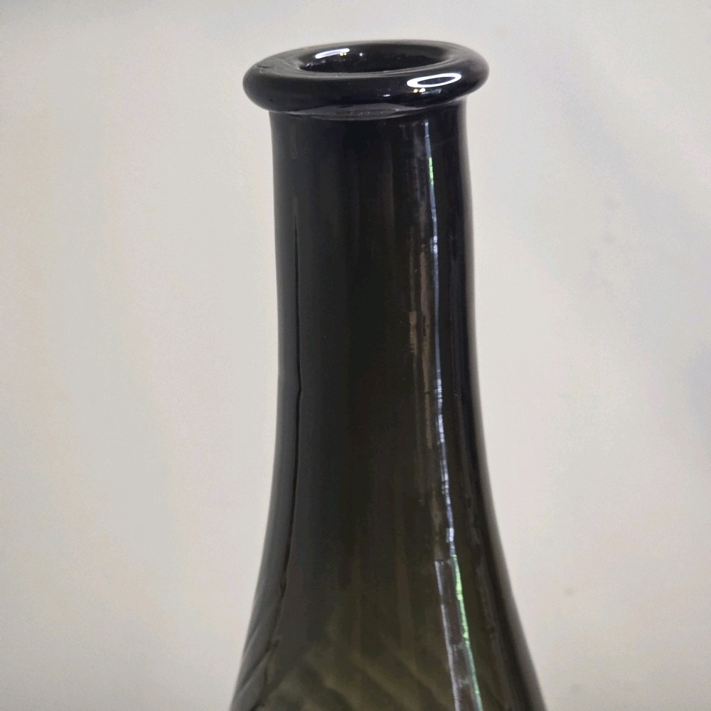 Vintage RARE Empoli Italy Smoke Gray Diamond Optic Glass Genie Bottle 27" - Picture 13 of 16